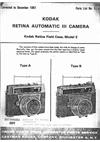 Kodak Retina Automatic 2 manual. Camera Instructions.